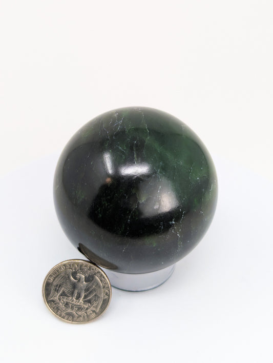 British Columbia Nephrite - Sphere - Grade B - 1pc - 310g