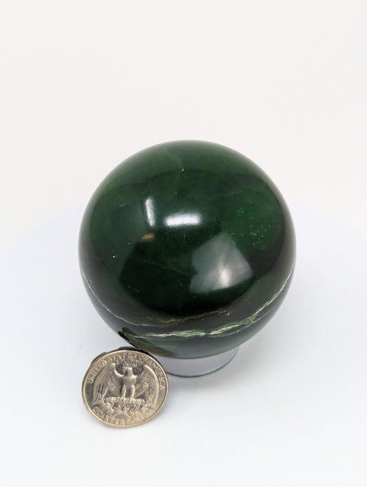 British Columbia Nephrite - Sphere - B Grade - 1pc - 358g