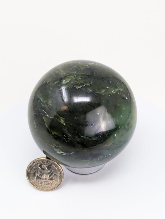 British Columbia Nephrite - Sphere - B Grade - 1pc - 481g