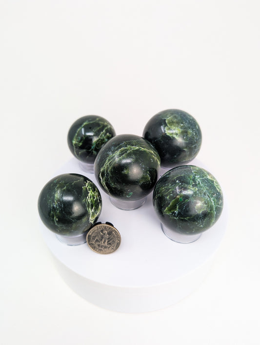 British Columbia Nephrite - Sphere - C Grade - 5pc - 899g