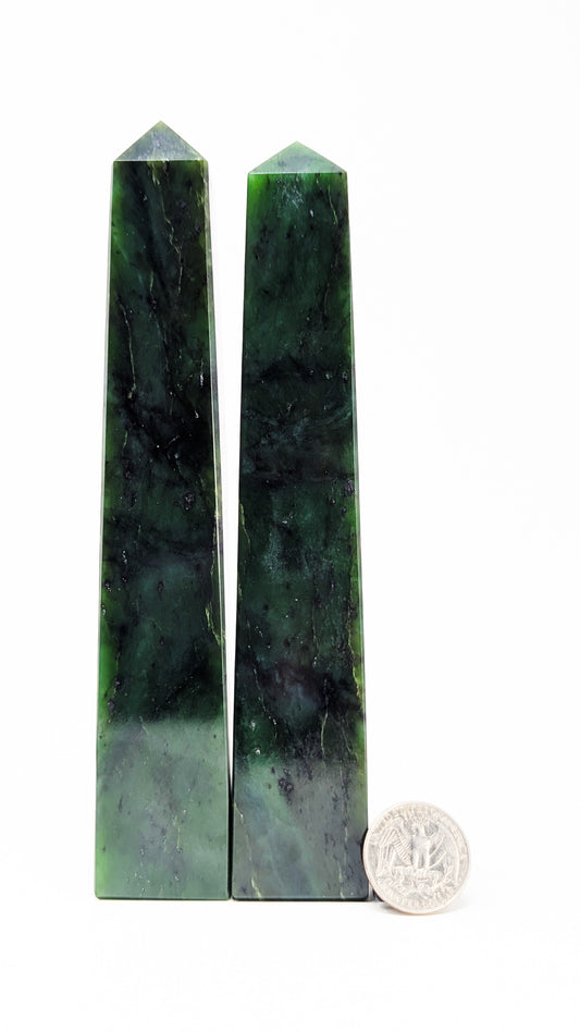 British Columbia Nephrite - Tower - B+ Grade - 2pc - 768g