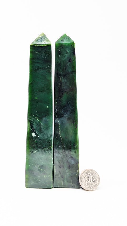 British Columbia Nephrite - Tower - B+ Grade - 2pc - 811g