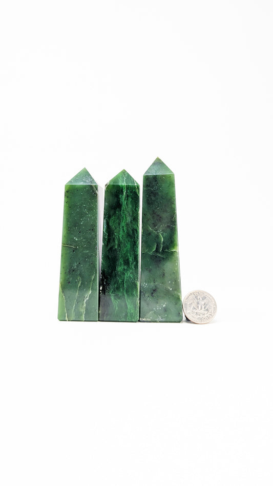 British Columbia Nephrite - Tower - B+ Grade - 3pc - 671g