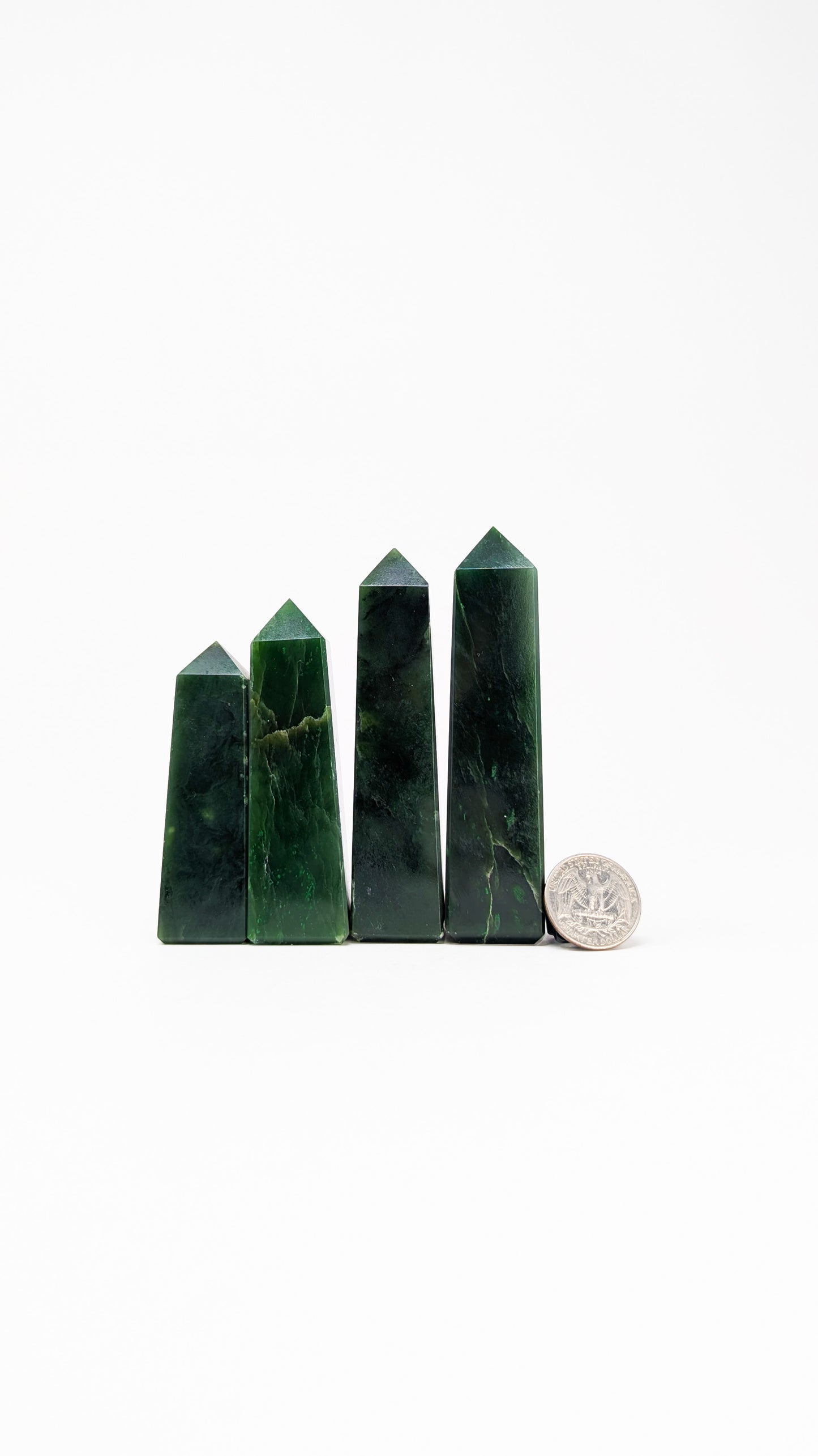 British Columbia Nephrite - Tower - B+ Grade - 4pc - 468g