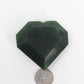 British Columbia Nephrite - Faceted Heart - A Grade - 1pc - 140g