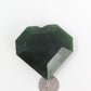 British Columbia Nephrite - Faceted Heart - A Grade - 1pc - 140g