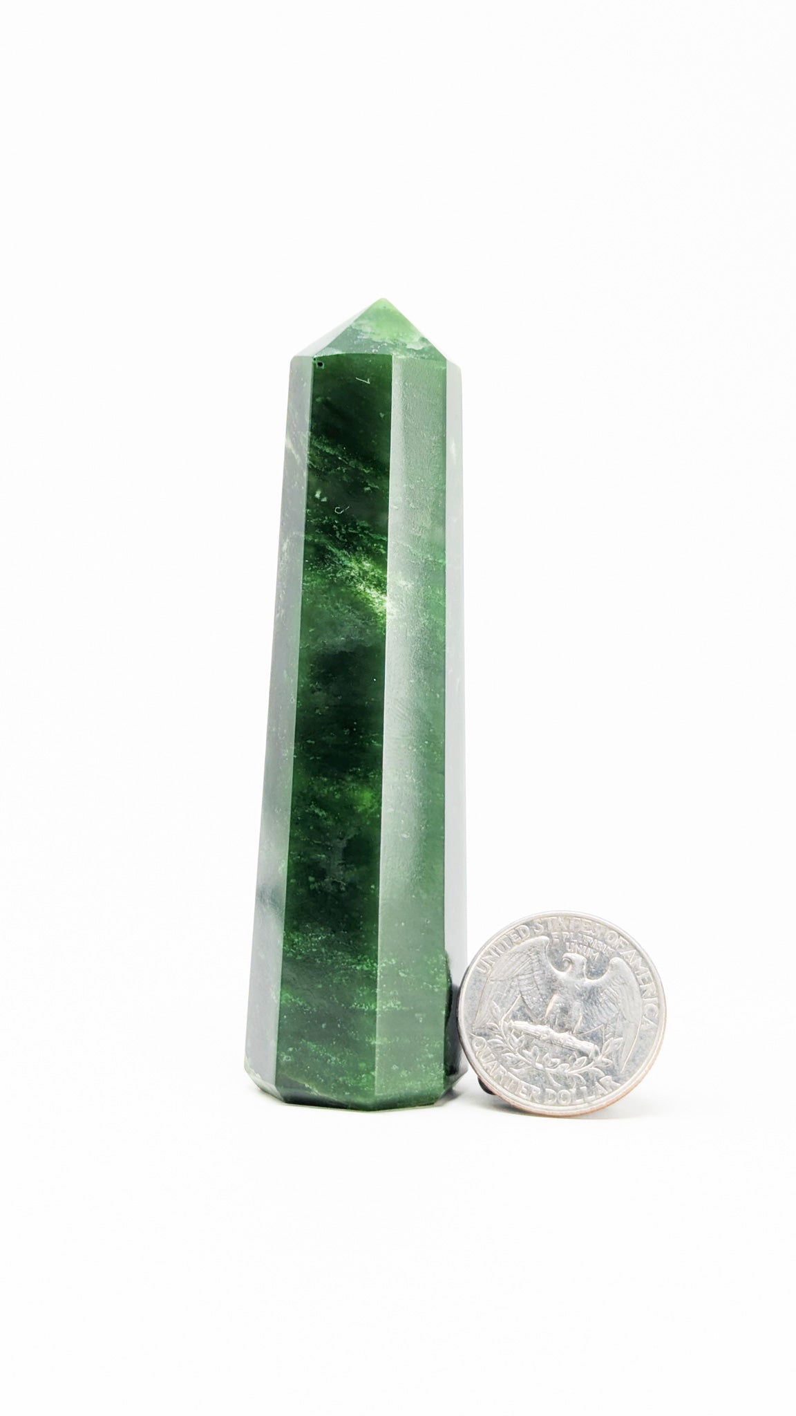 British Columbia Nephrite - Obelisk - A Grade - 1pc - 105g