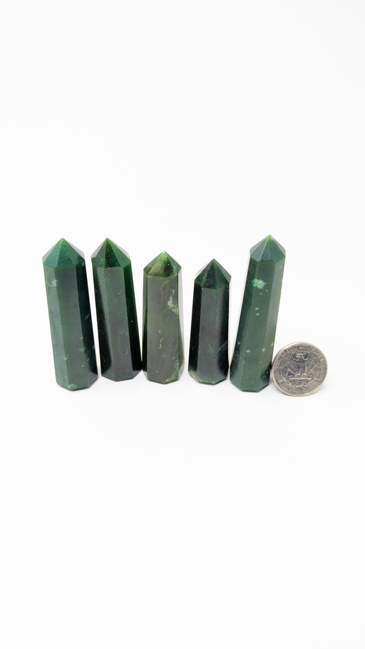 British Columbia Nephrite - Obelisk - A Grade - 5pc - 210g