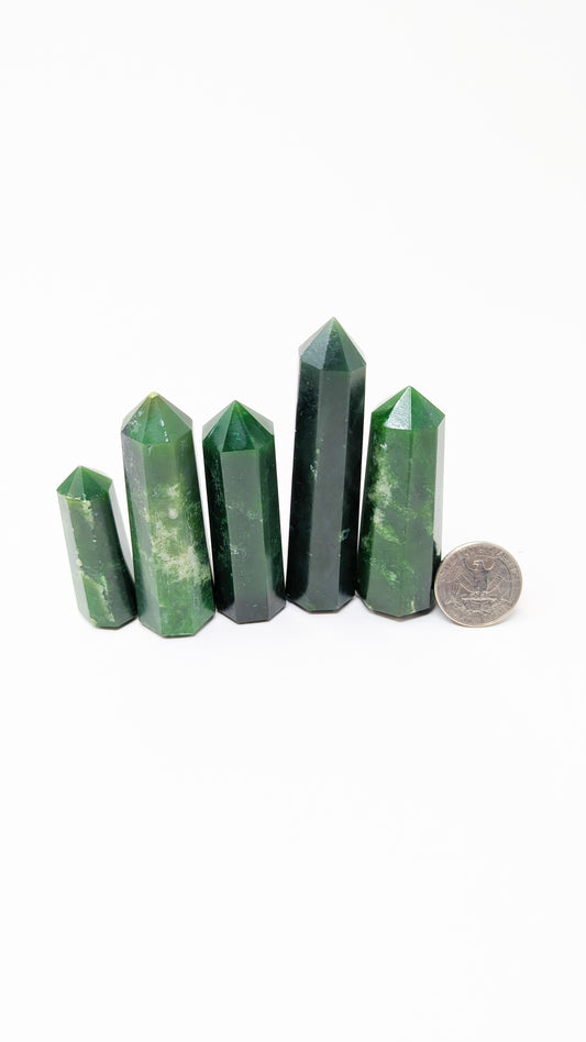 British Columbia Nephrite - Obelisk - A Grade - 5pc - 254g