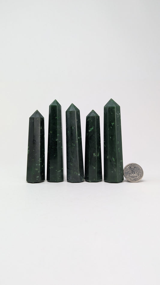 British Columbia Nephrite - Obelisk - A Grade - 5pc - 436g