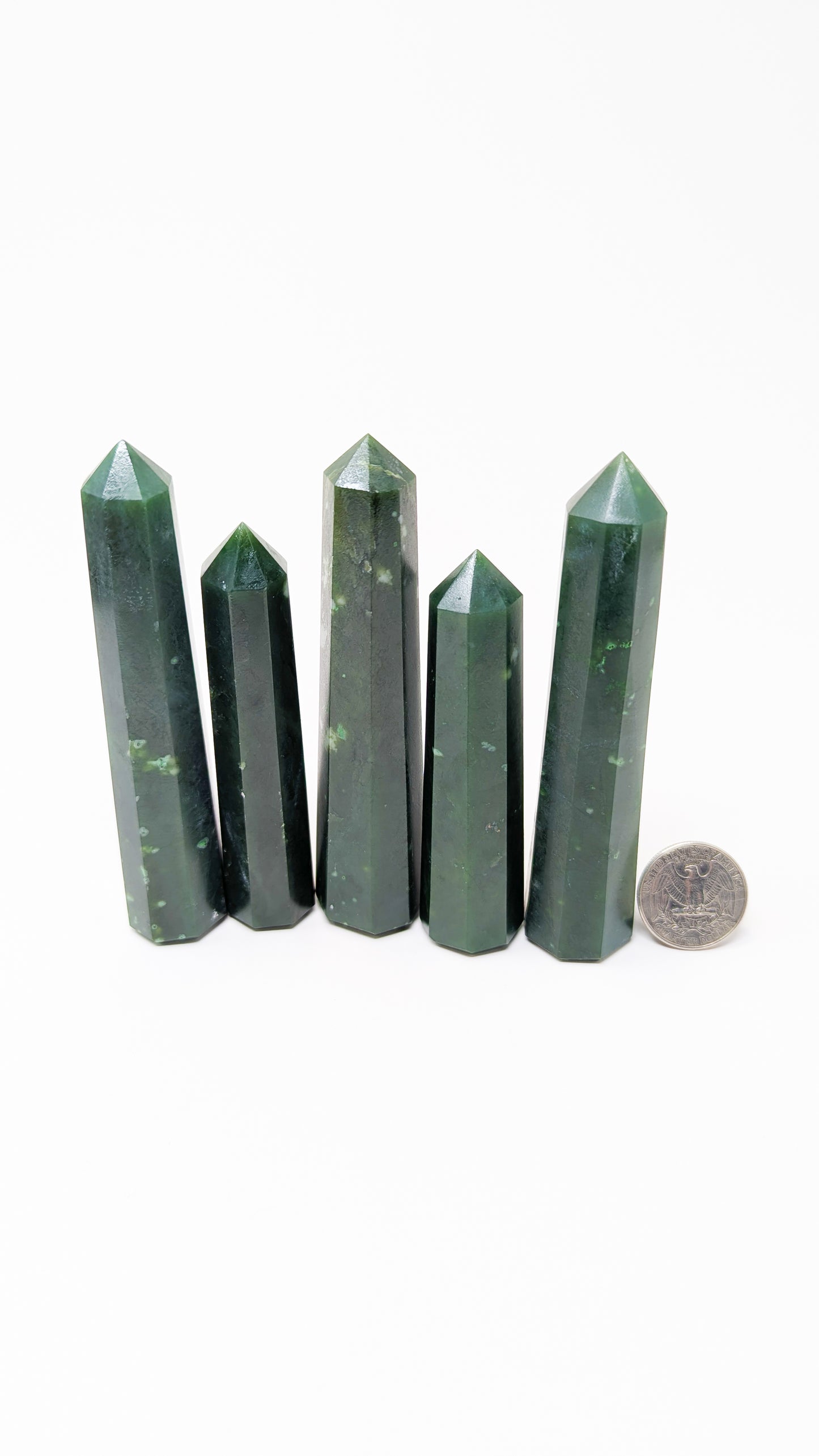 British Columbia Nephrite - Obelisk - A Grade - 5pc - 454g