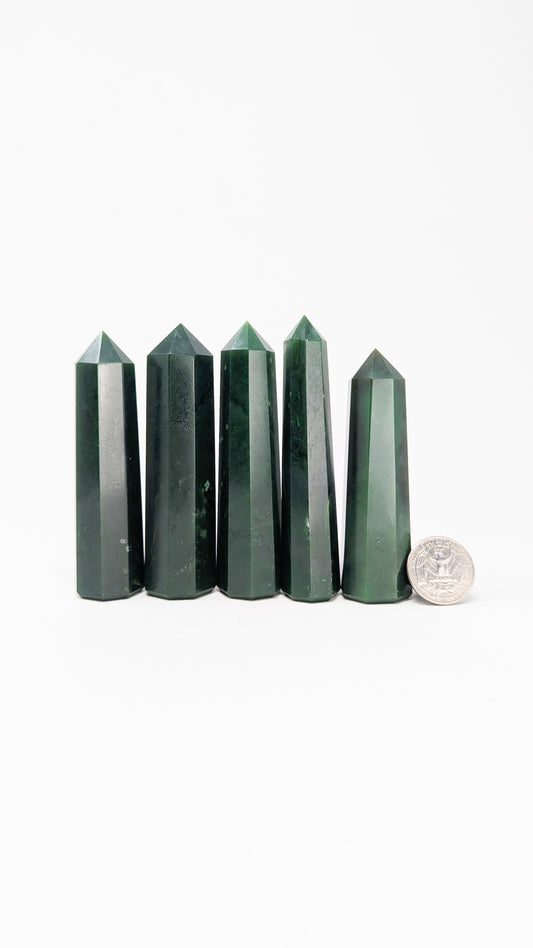 British Columbia Nephrite - Obelisk - A Grade - 5pc - 527g