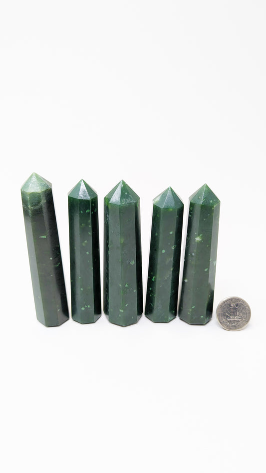 British Columbia Nephrite - Obelisk - A Grade - 5pc - 546g