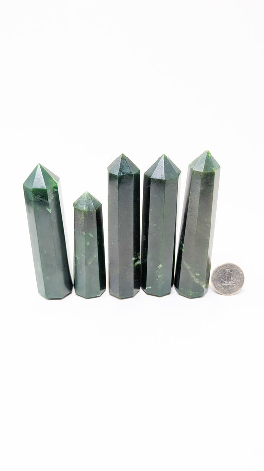 British Columbia Nephrite - Obelisk - A Grade - 5pc - 558g