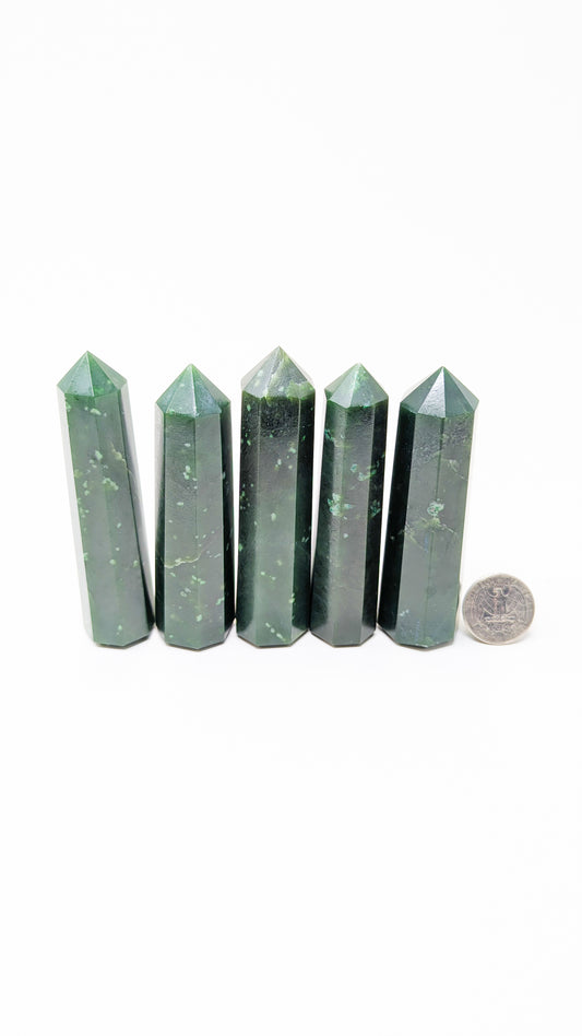 British Columbia Nephrite - Obelisk - A Grade - 5pc - 561g