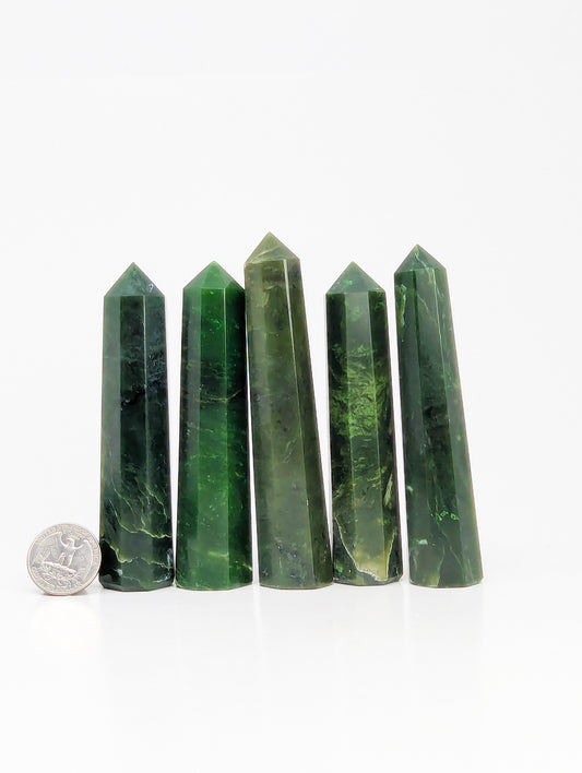 British Columbia Nephrite - Tower - B+ Grade - 5pc - 596g