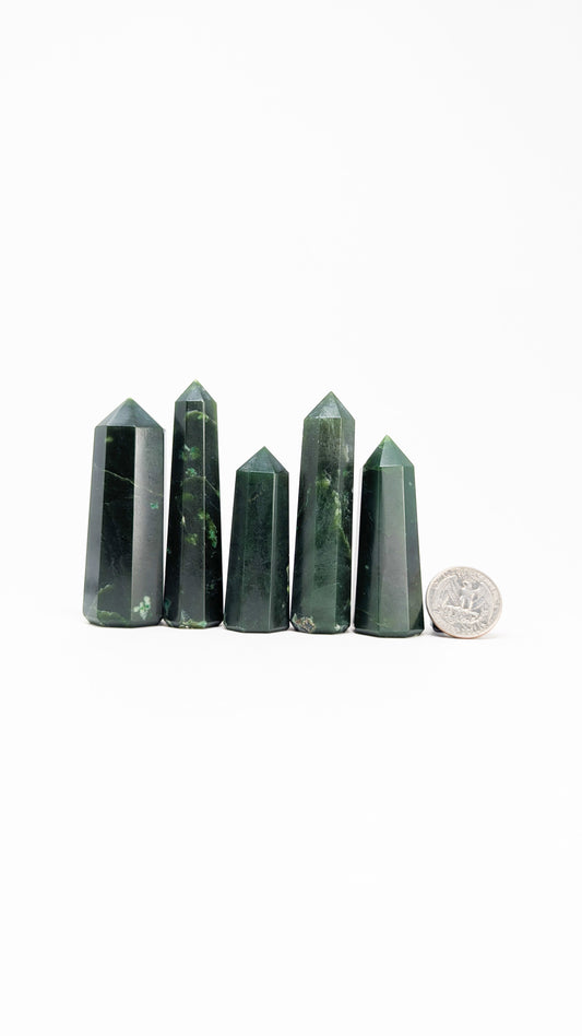 British Columbia Nephrite - Obelisk - B Grade - 5pc - 306g