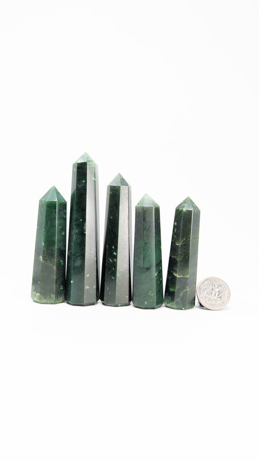 British Columbia Nephrite - Obelisk - B Grade - 5pc - 439g