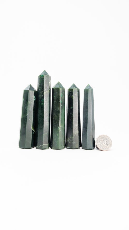 British Columbia Nephrite - Obelisk - B Grade - 5pc - 469g