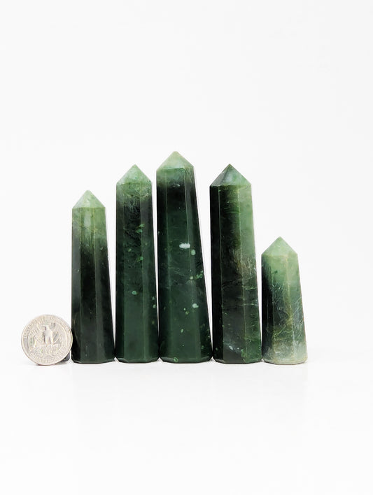 British Columbia Nephrite - Tower - Character Grade - 5pc - 412g