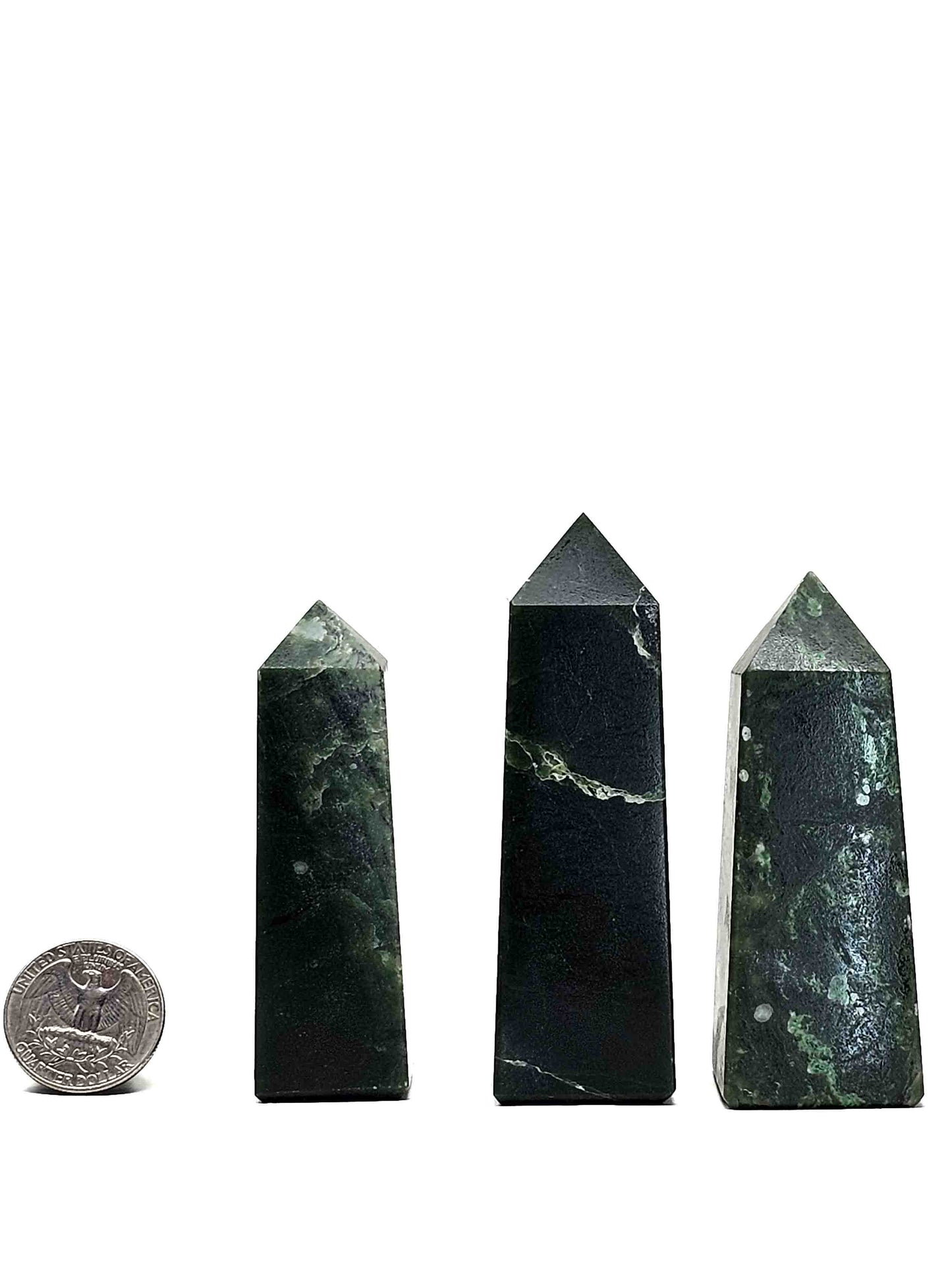 British Columbia Nephrite - Obelisk - C Grade - 3pc - 370g