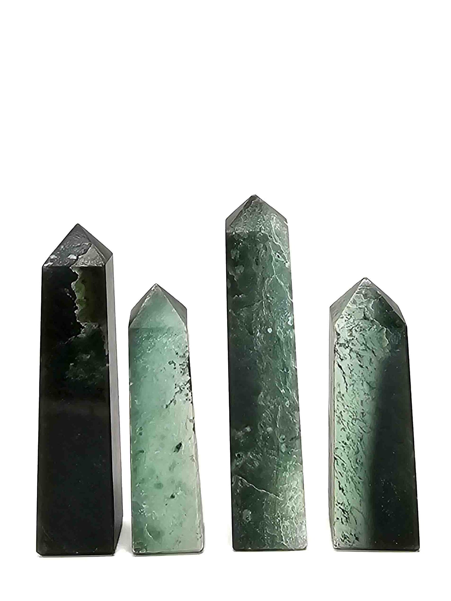 British Columbia Nephrite - Obelisk - Character Grade - 4pc - 379g