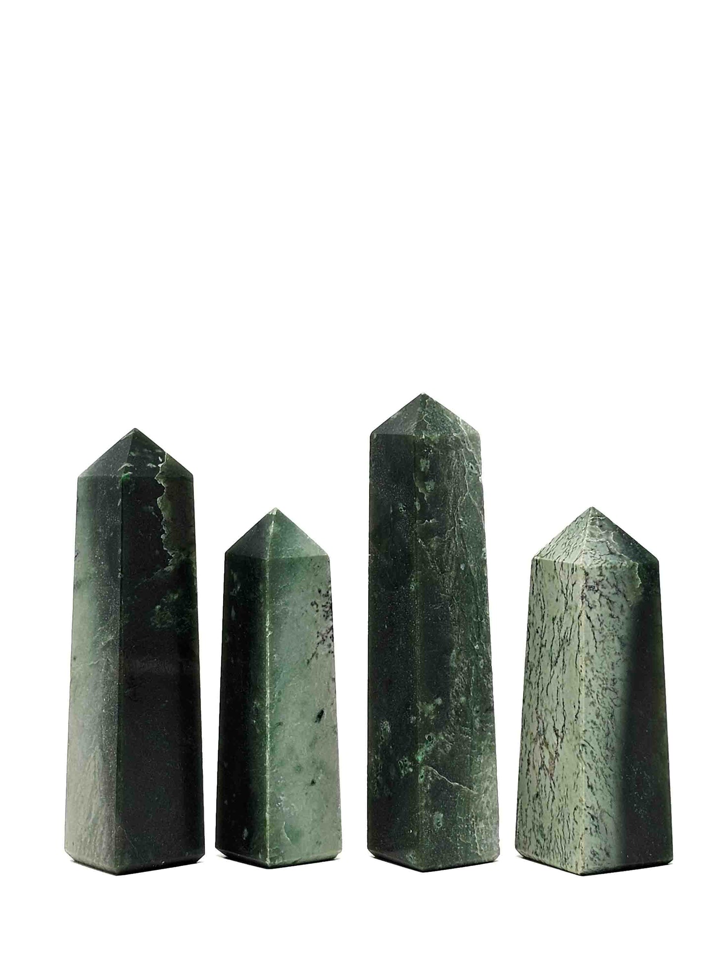 British Columbia Nephrite - Obelisk - Character Grade - 4pc - 379g
