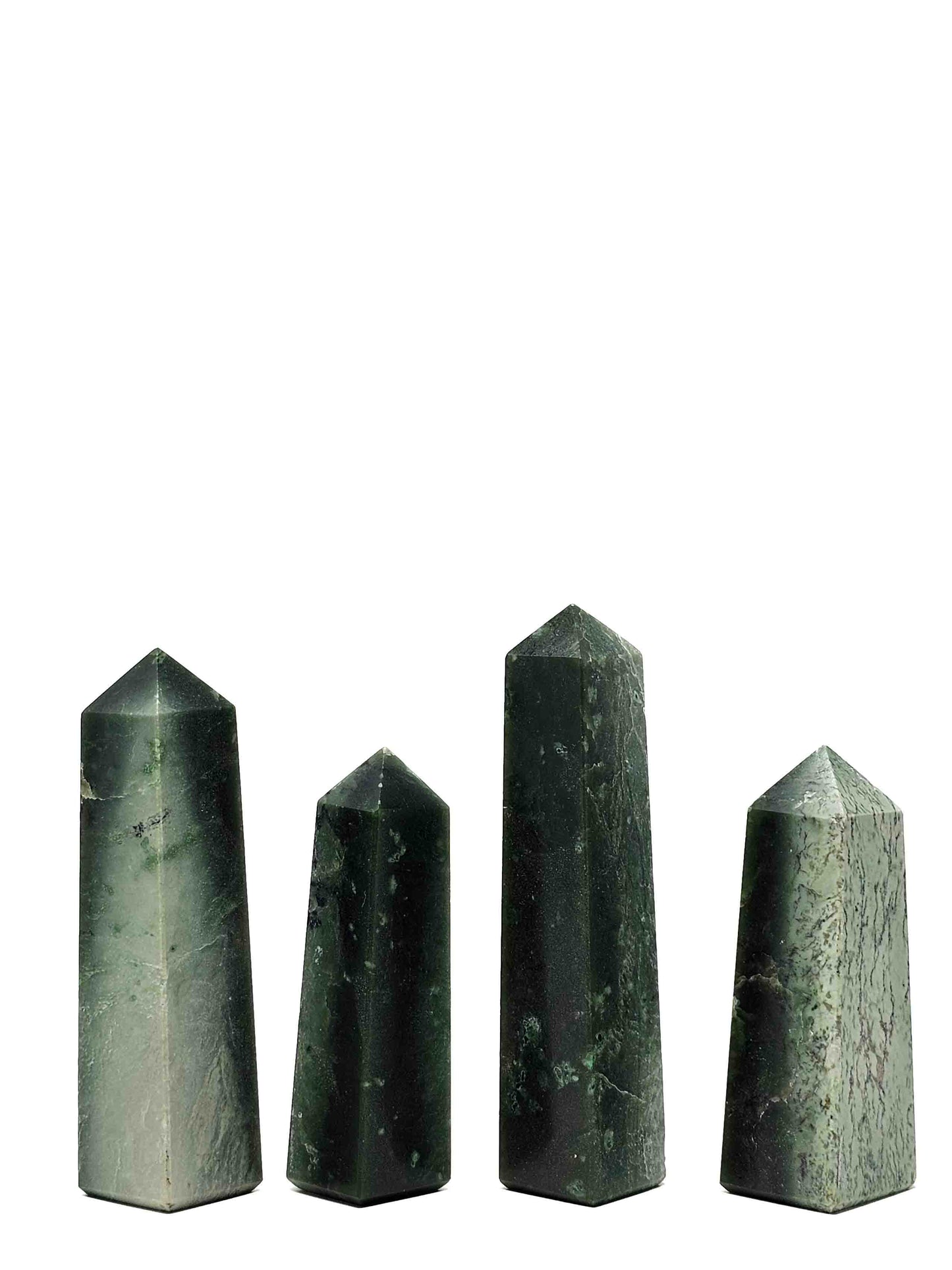 British Columbia Nephrite - Obelisk - Character Grade - 4pc - 379g