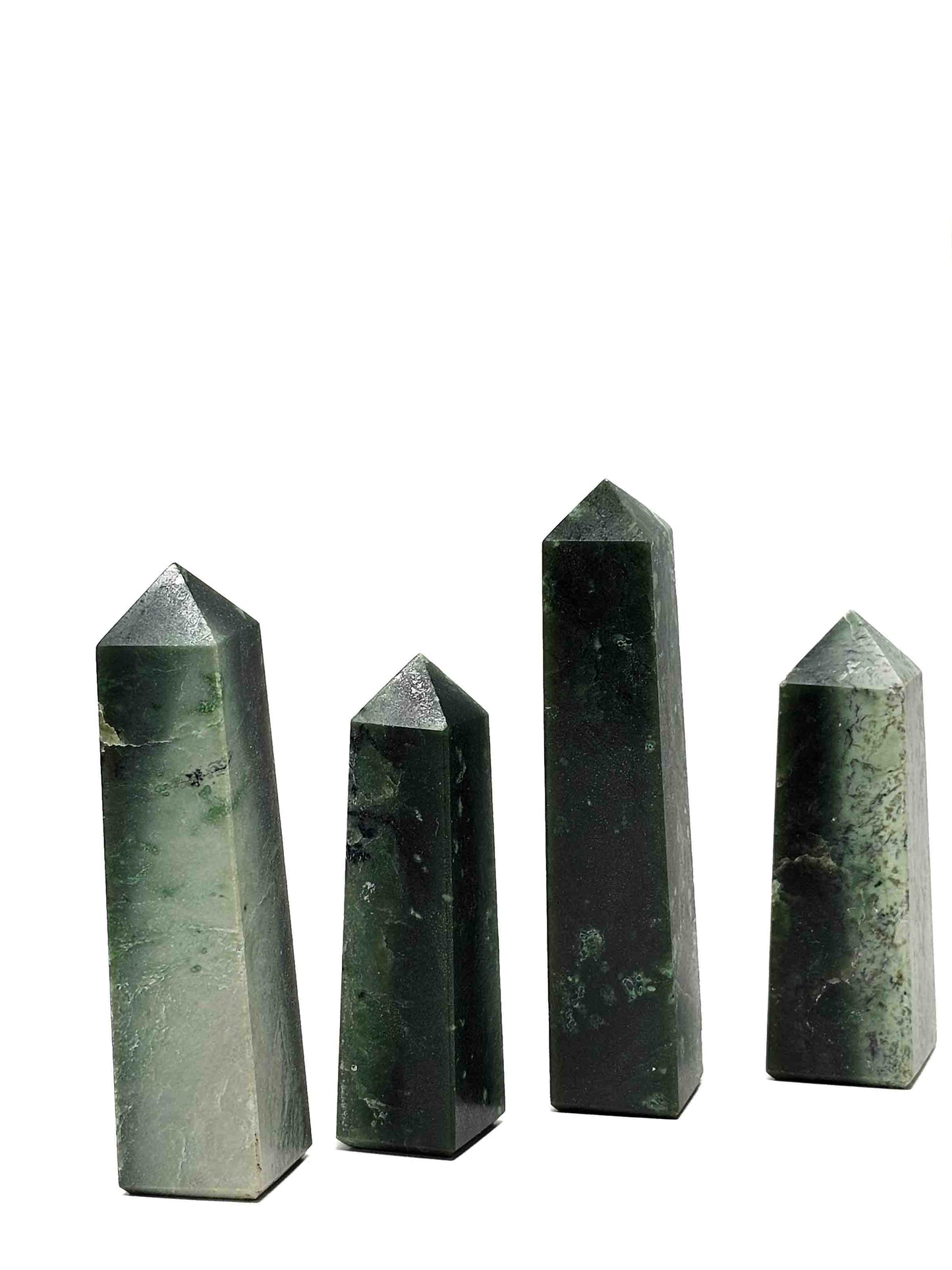 British Columbia Nephrite - Obelisk - Character Grade - 4pc - 379g