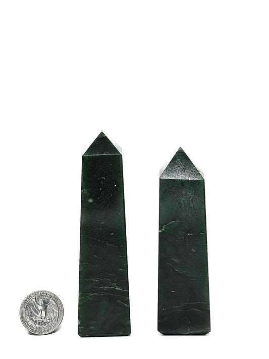 British Columbia Nephrite - Obelisk - A Grade - 2pc - 385g