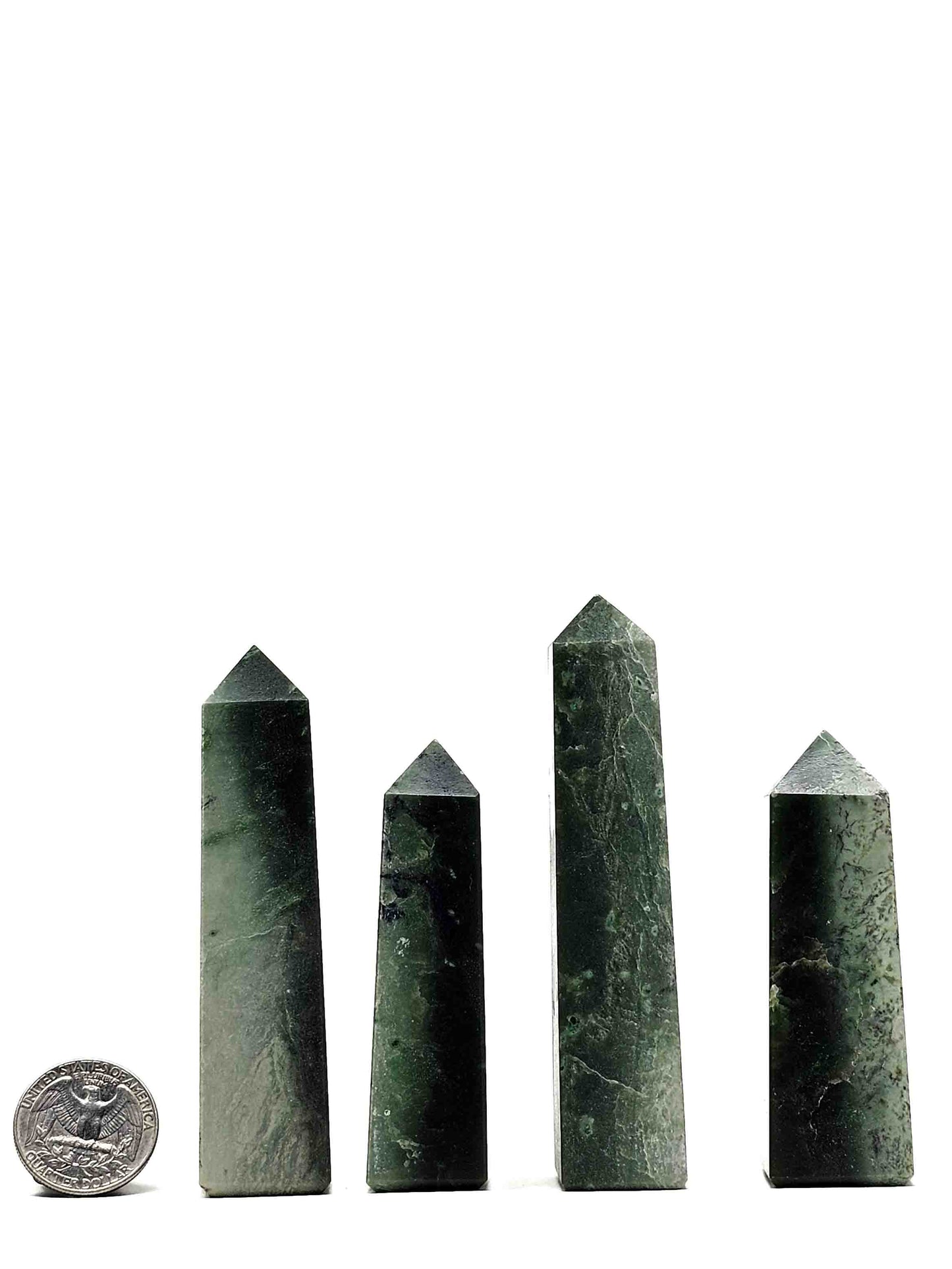 British Columbia Nephrite - Obelisk - Character Grade - 4pc - 379g