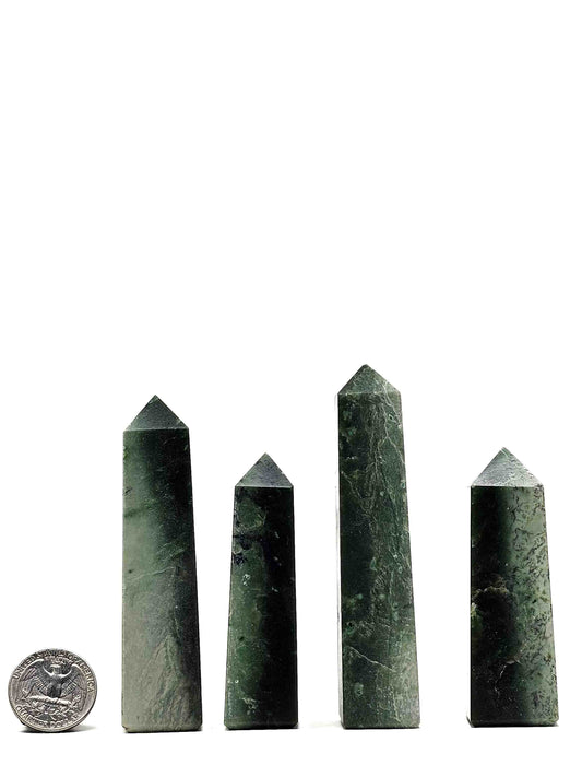 British Columbia Nephrite - Obelisk - Character Grade - 4pc - 379g