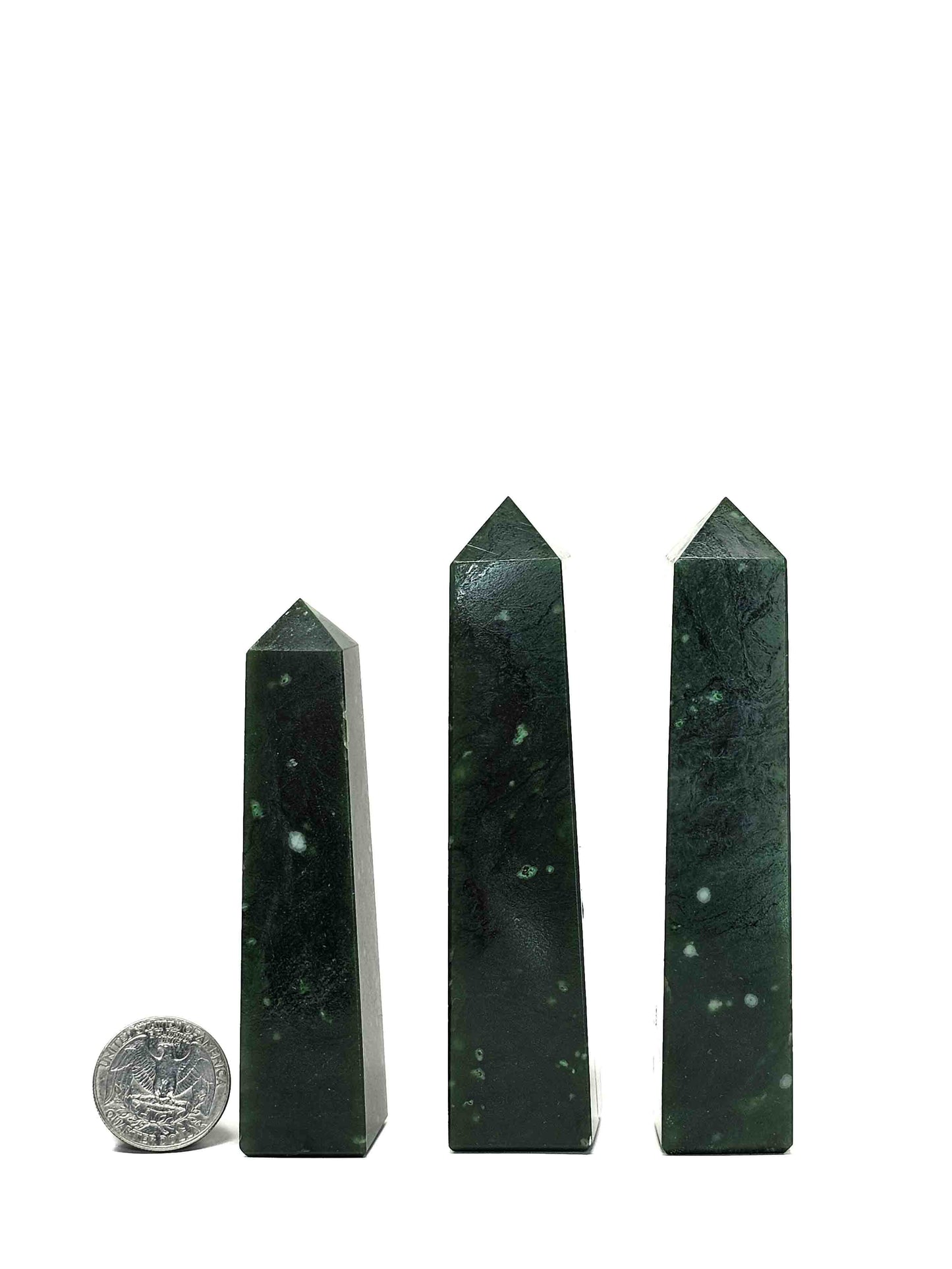 British Columbia Nephrite - Obelisk - A Grade - 3pc - 442g