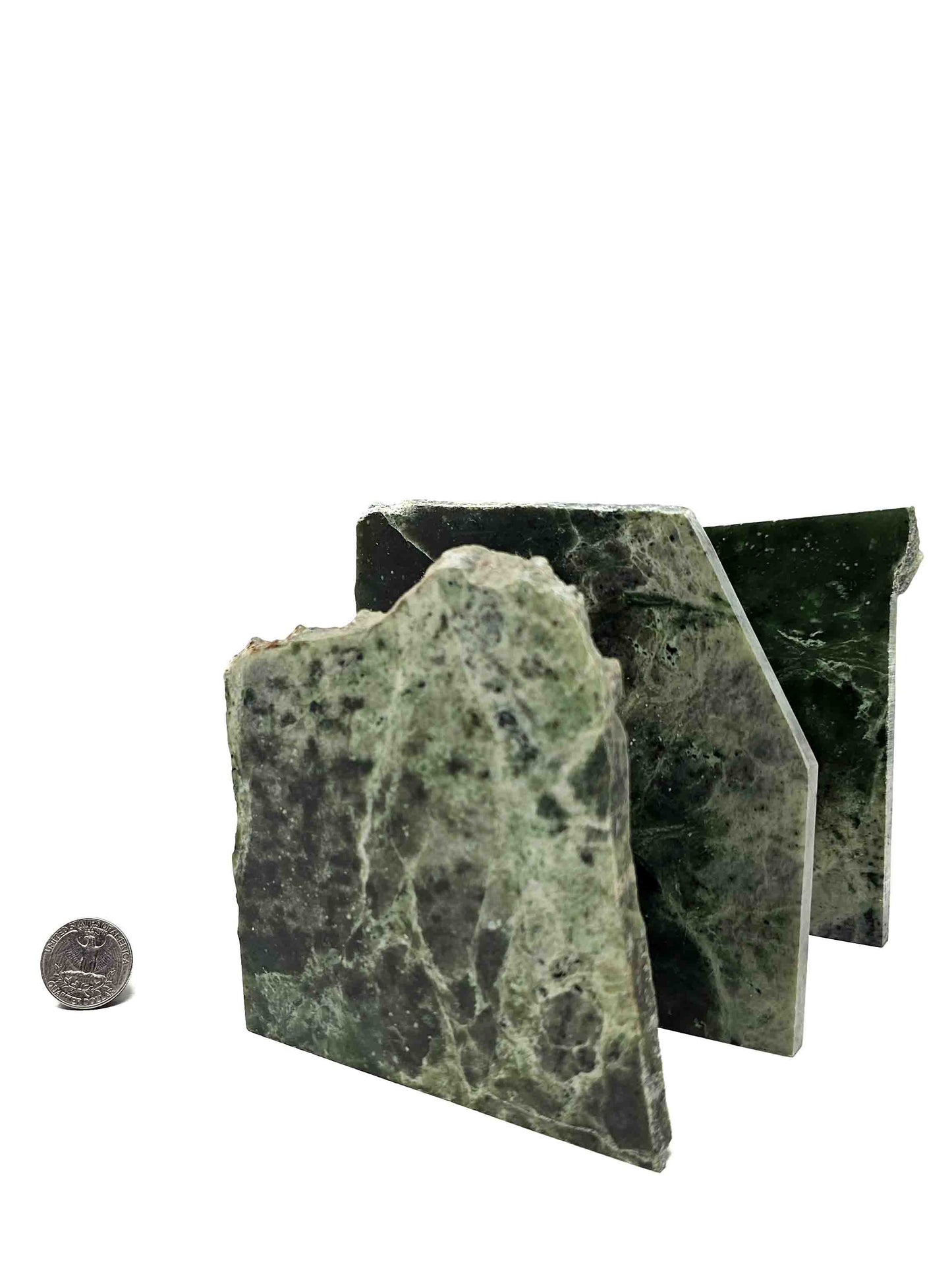 British Columbia Nephrite - Slab - Character Grade - 3pc - 865g