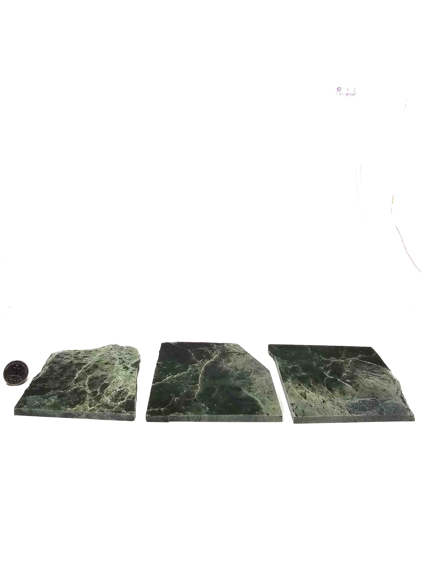 British Columbia Nephrite - Slab - Character Grade - 3pc - 865g