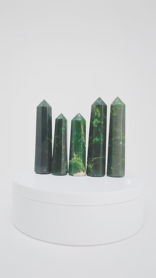 British Columbia Nephrite - Obelisk - B Grade - 5pc - 447g