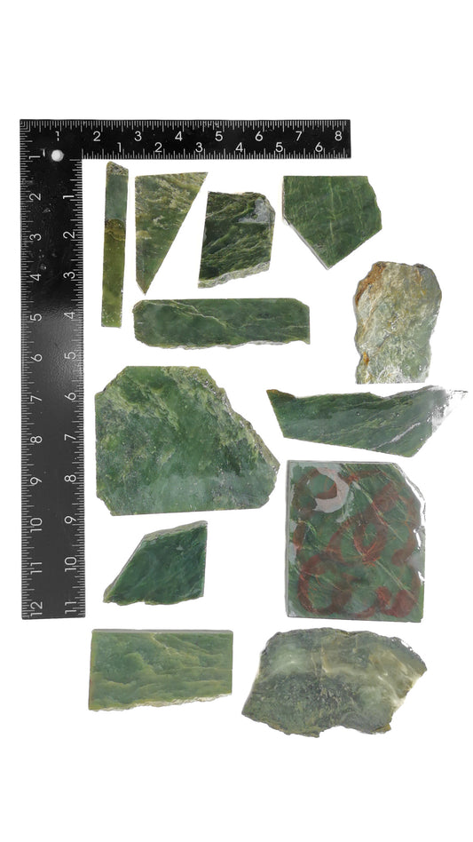 952 grams - C grade - Nephrite Slab Combo