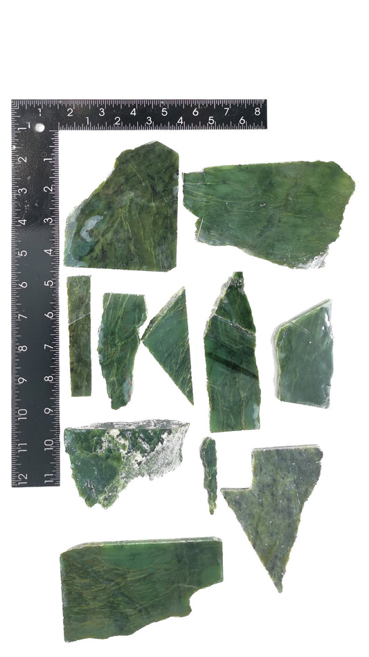 965.1 grams - C grade - Nephrite Slab Combo